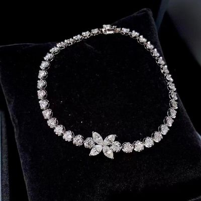 0.40ct-0.49ct D Diamant en laboratoire Diamant royale Plaqué en or Bracelet plein diamant