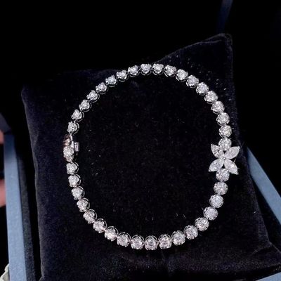 0.40ct-0.49ct D Diamant en laboratoire Diamant royale Plaqué en or Bracelet plein diamant