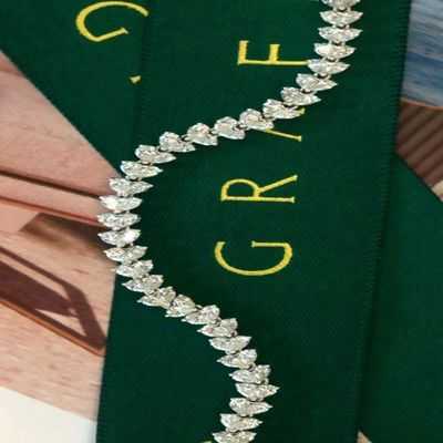 Bracelet de tennis personnalisable de 18K avec diamant de laboratoire et goutte d'eau de diamant