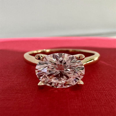 18K Lab Diamonds Ringe et or Ringe de mariage Setting1894 Four Prong Classic Diamond Ringe